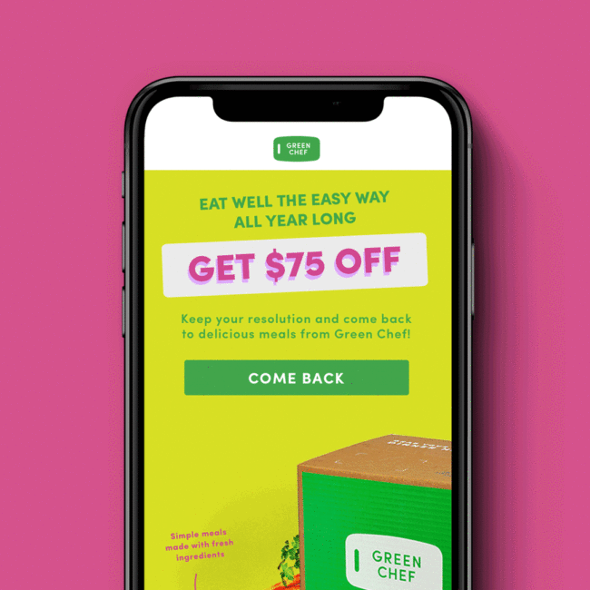 CRM Email design for Green Chef