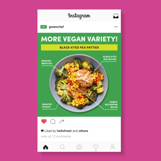 Social media design for Green Chef