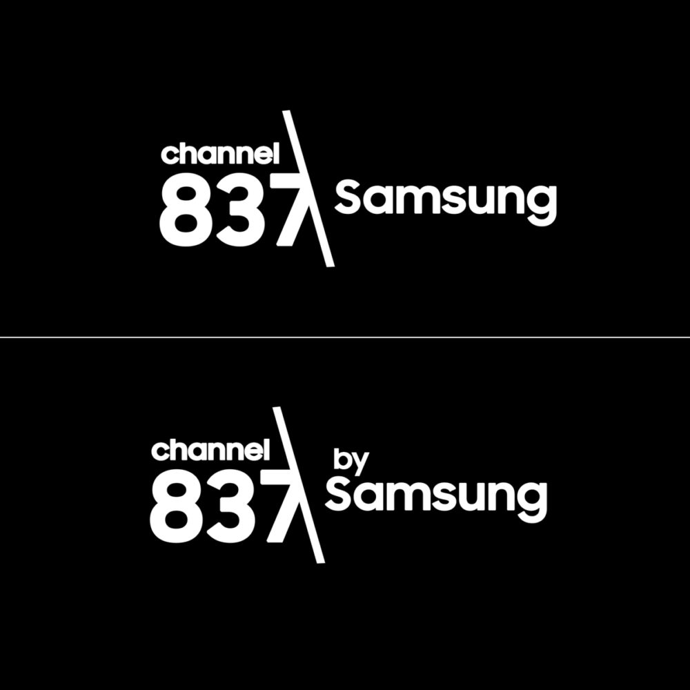 Channel 837 by Samsung Logo Concept