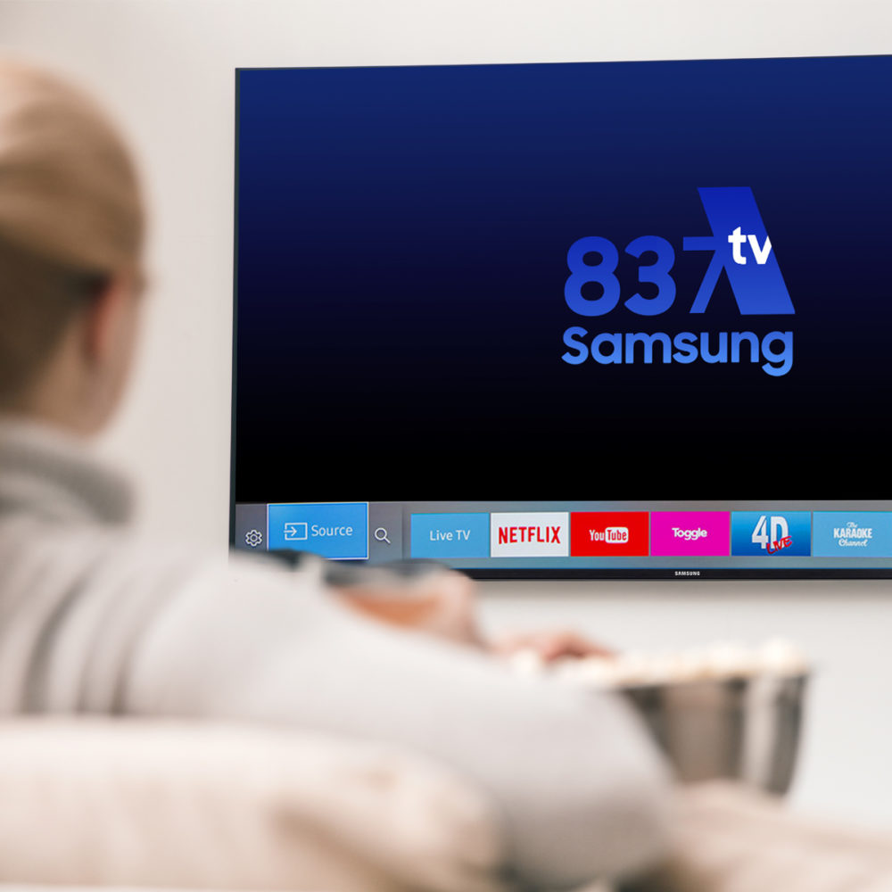 837tv by Samsung Logo Concept