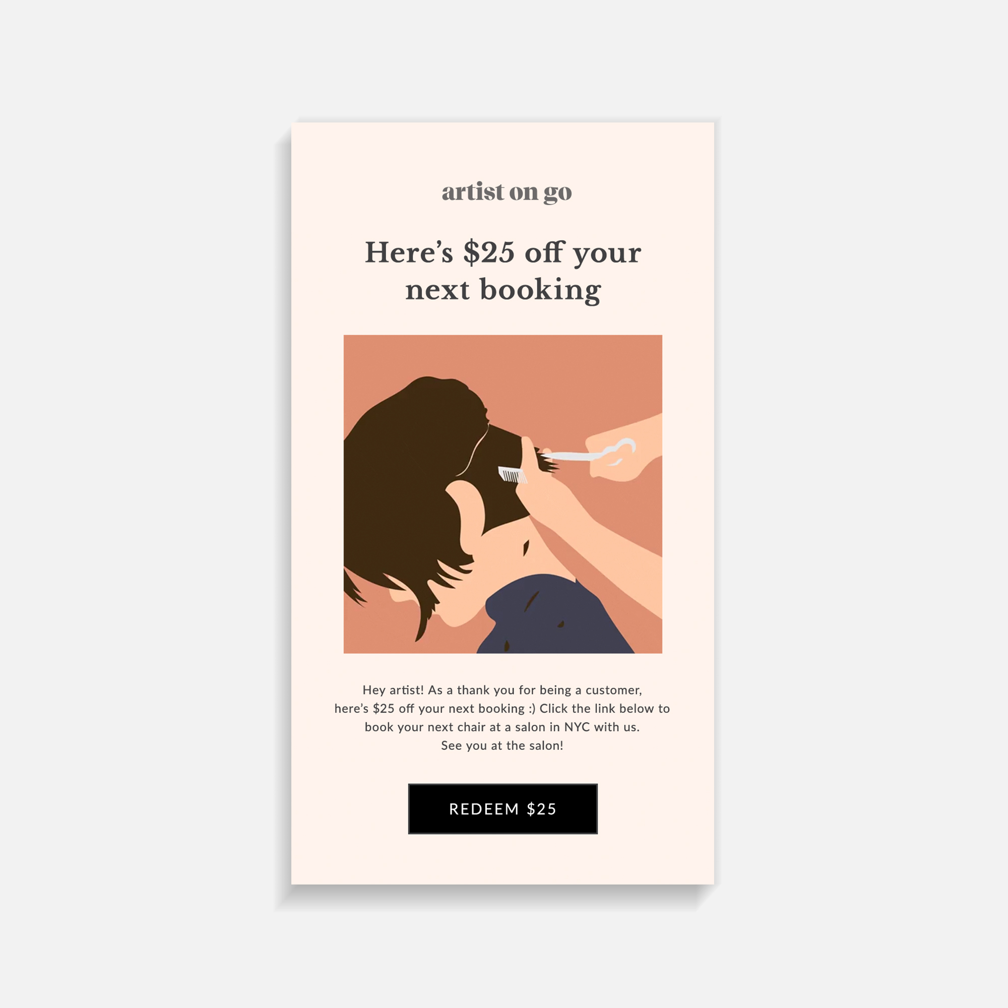 Artist on Go – Email Design | Graphic Designer NYC | brinazzarello.com Email blast design for Artist on Go