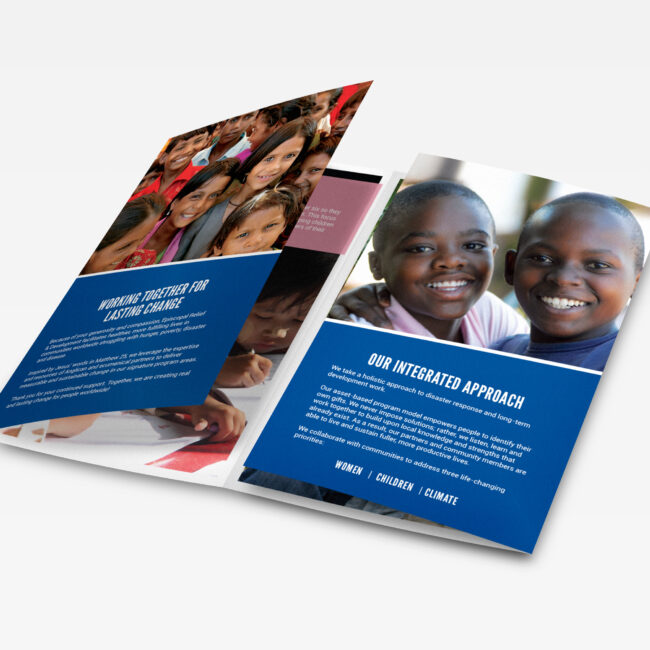 Brochure design for Episcopal Relief & Development