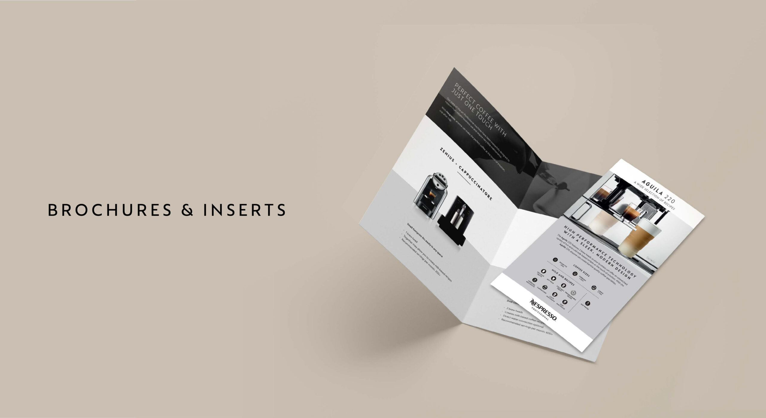 Brochures & inserts for Nespresso