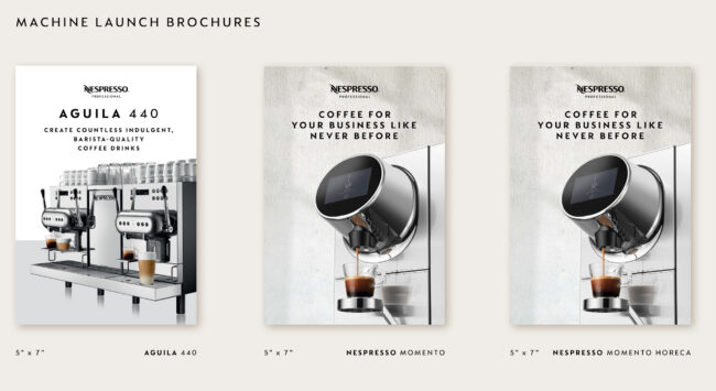 Brochure designs for Nespresso