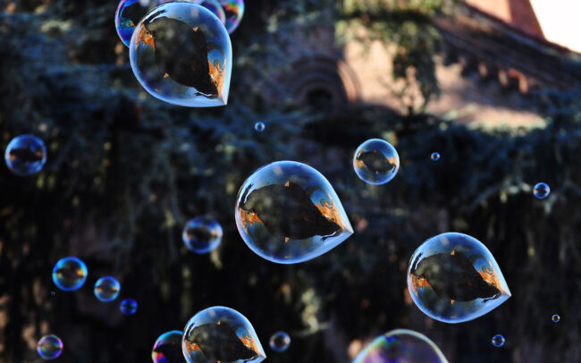 Retouched photo of bubbles